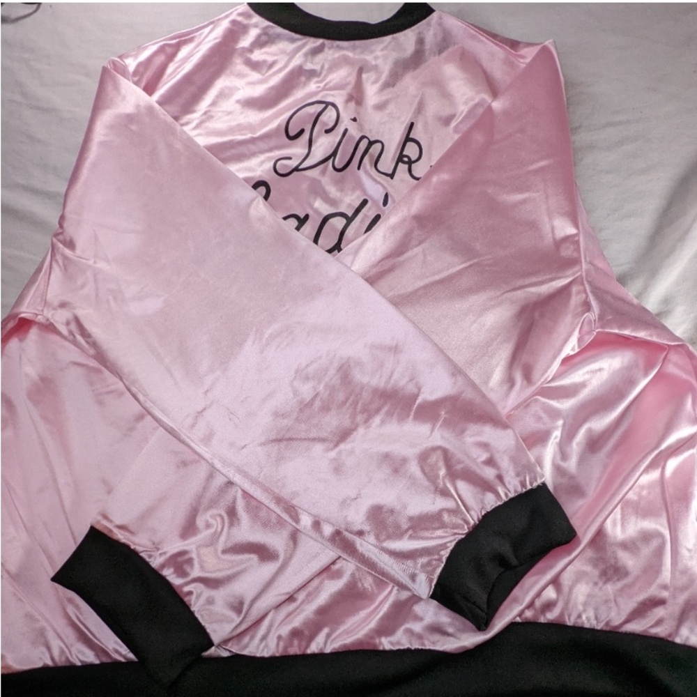 GREASE BROADWAY PINK LADIES SATIN JACKET~XL - Picture 6 of 11